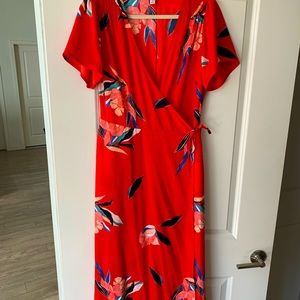 Flower wrap dress